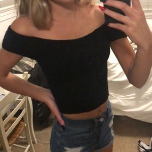 Brandy melville black crop top